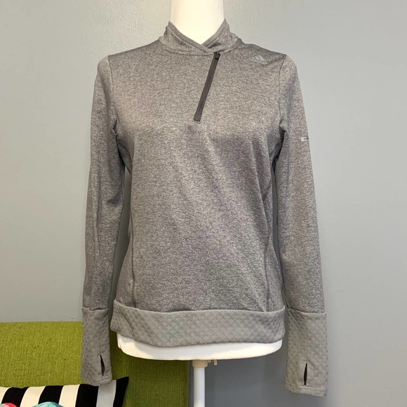 adidas Jackets & Blazers - Adidas Running Grey Asymmetrical Zip Jacket